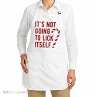 Its Not Going To Lick Itself Funny Christmas Apron thumb 2