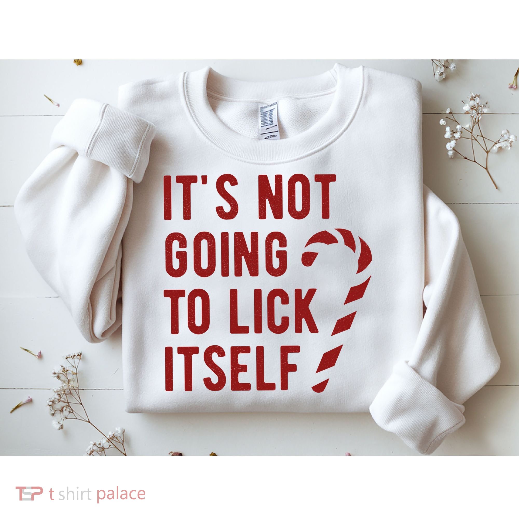 Its Not Going To Lick Itself Funny Christmas Sweatshirt