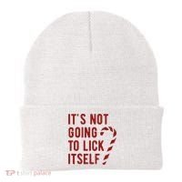 Its Not Going To Lick Itself Funny Christmas Beanie thumb 0