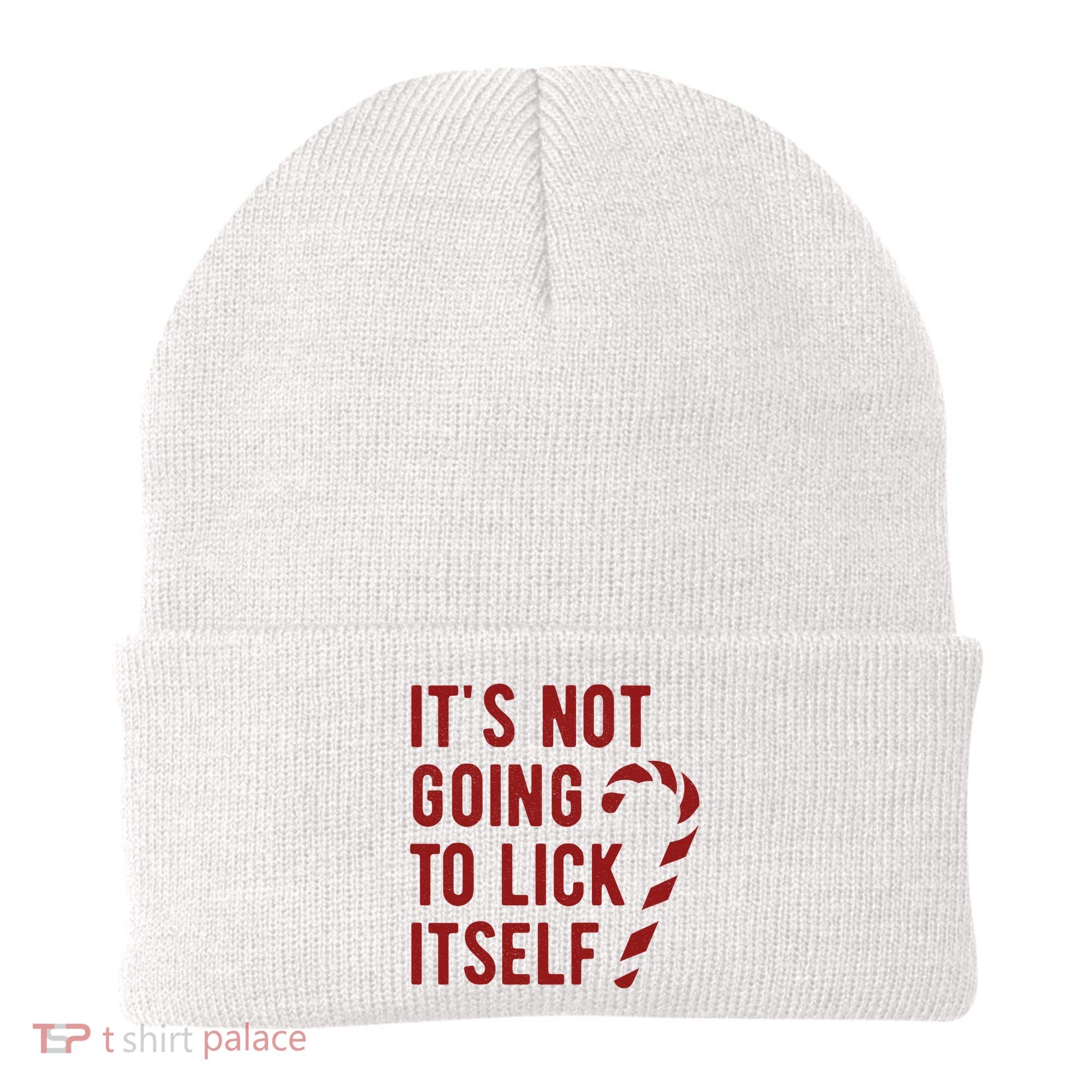 Its Not Going To Lick Itself Funny Christmas Beanie
