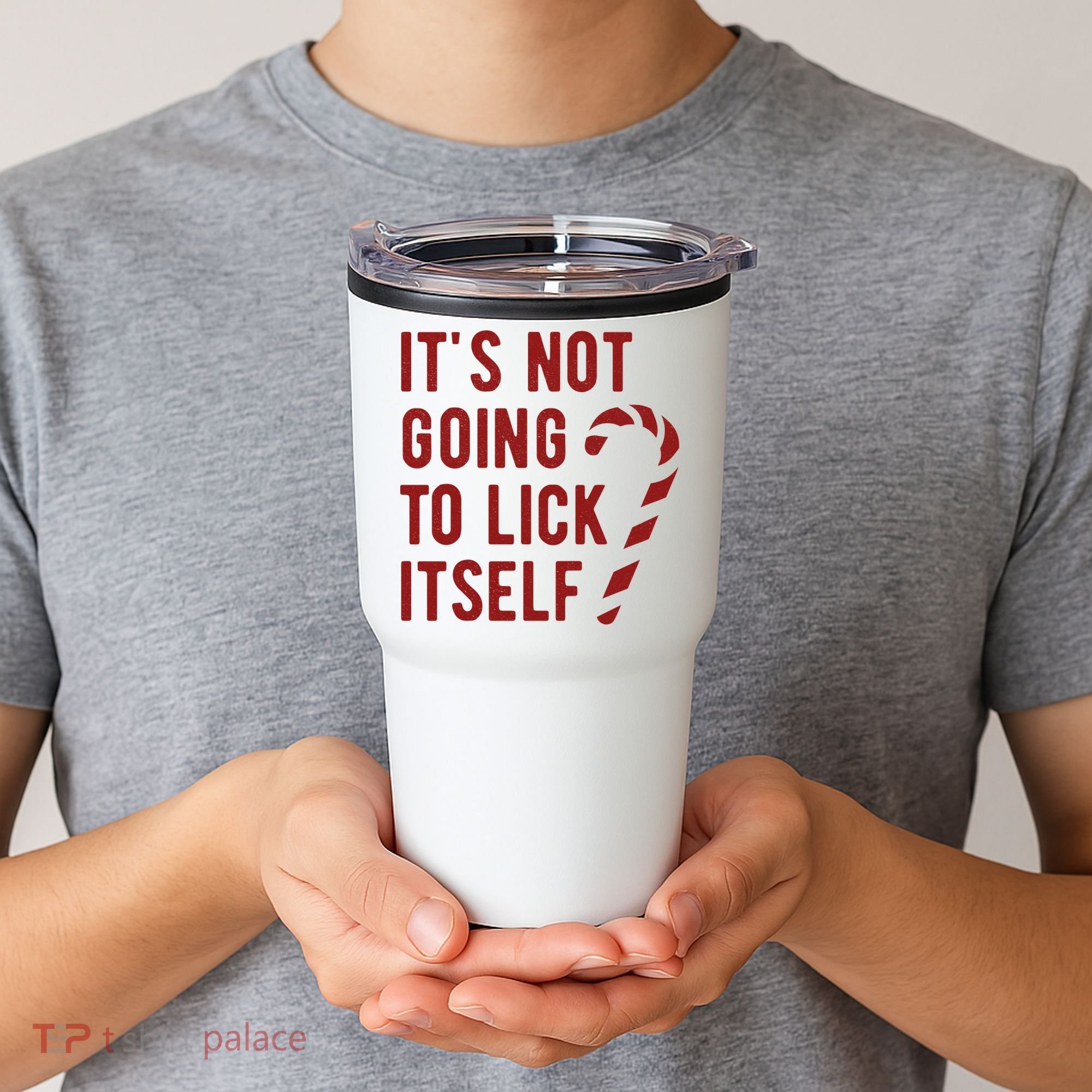 Its Not Going To Lick Itself Funny Christmas Tumbler