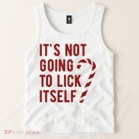 Its Not Going To Lick Itself Funny Christmas Tank Top thumb 2