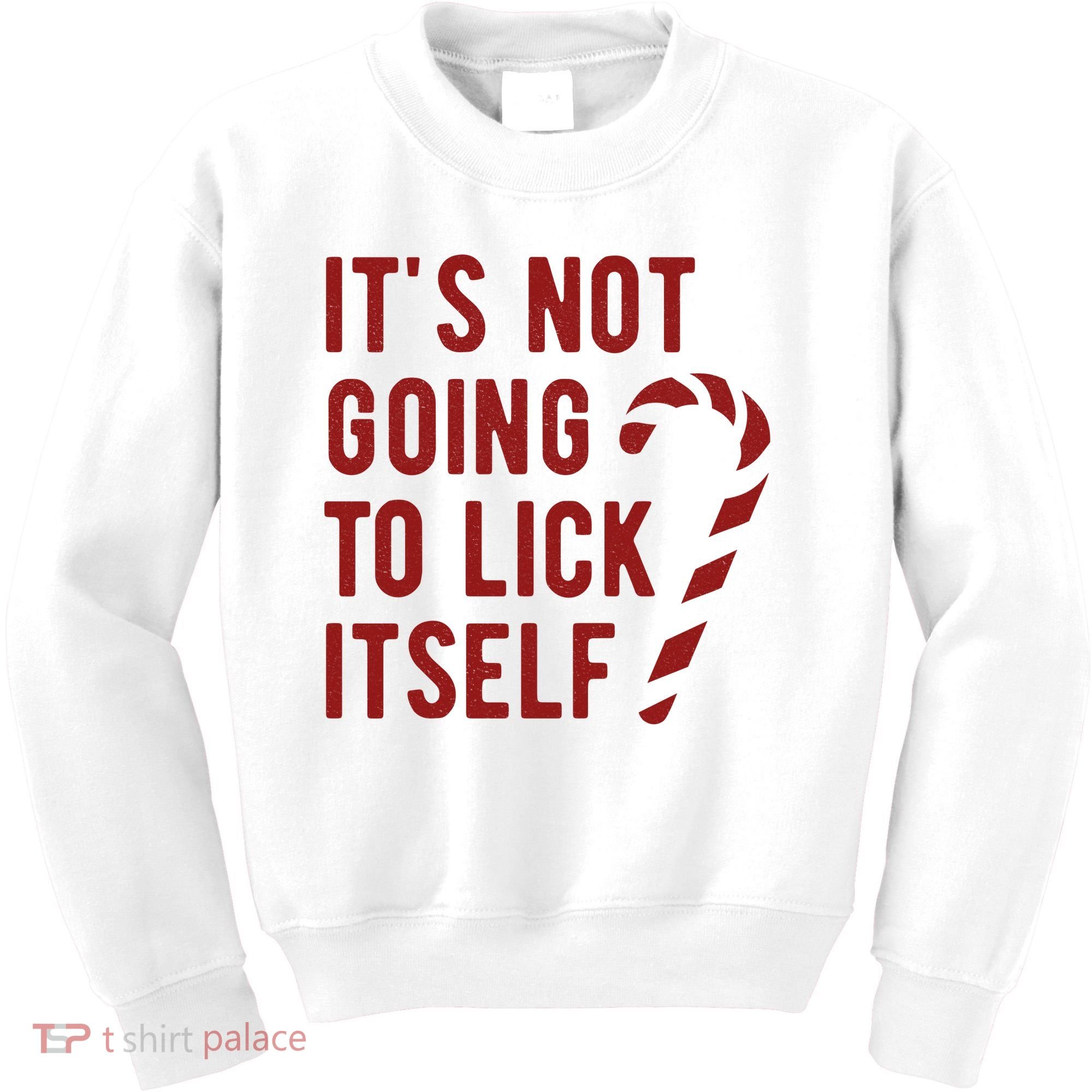 Its Not Going To Lick Itself Funny Christmas Kids Sweatshirt