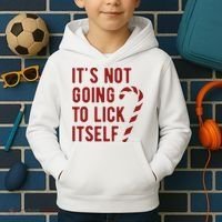 Its Not Going To Lick Itself Funny Christmas Kids Hoodie thumb 2