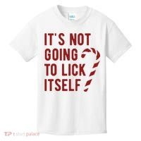 Its Not Going To Lick Itself Funny Christmas Kids T-Shirt thumb 0