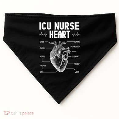 ICU Nurse Heart USA-Made Doggie Bandana