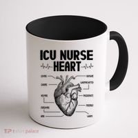 ICU Nurse Heart Coffee Mug thumb 1