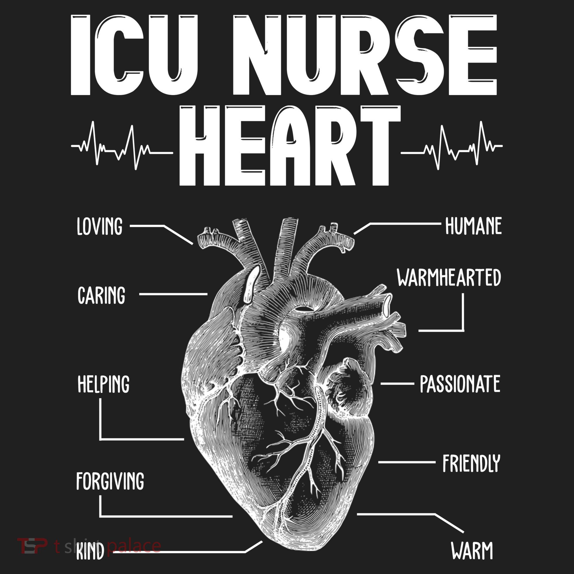 ICU Nurse Heart Beanie