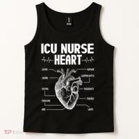 ICU Nurse Heart Tank Top thumb 2