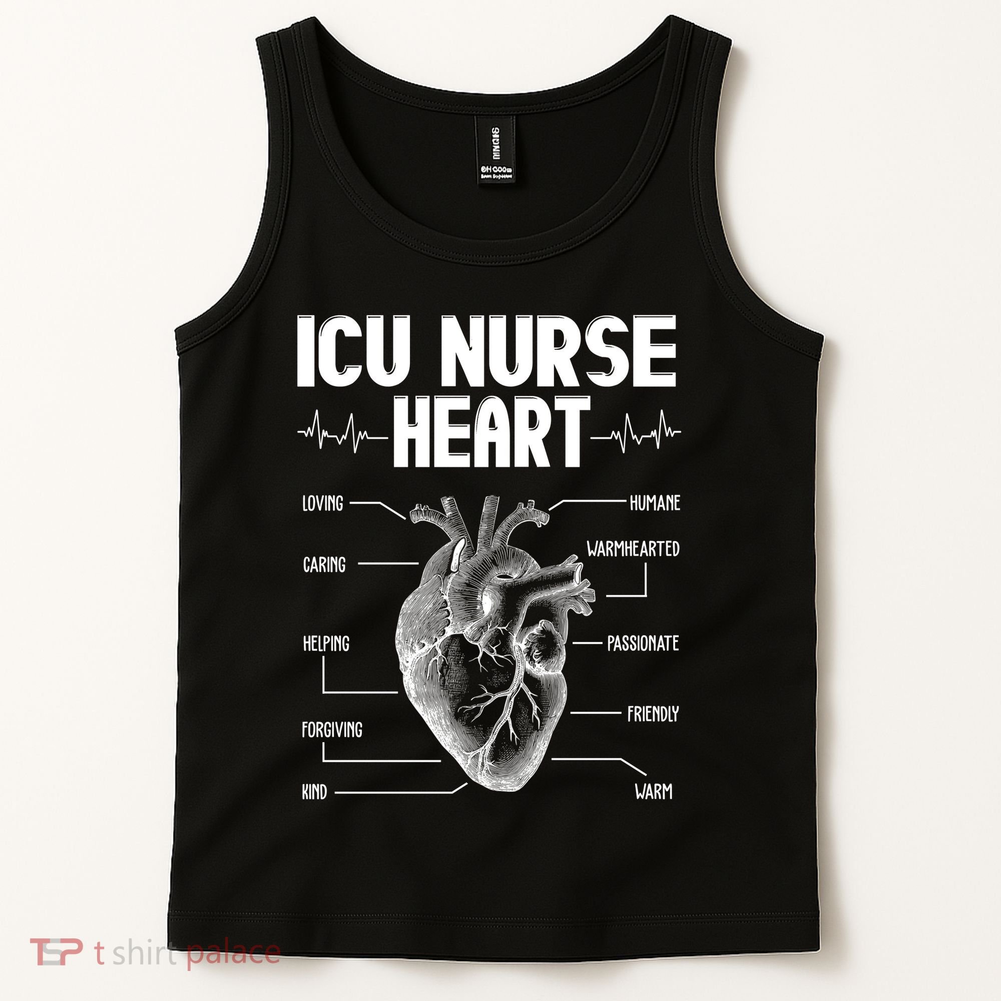 ICU Nurse Heart Tank Top