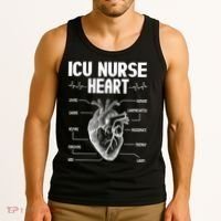 ICU Nurse Heart Tank Top thumb 3