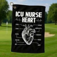 ICU Nurse Heart Golf Towel thumb 1
