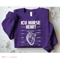 ICU Nurse Heart Sweatshirt thumb 2