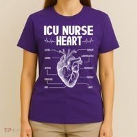 ICU Nurse Heart T-Shirt thumb 4