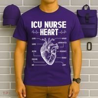 ICU Nurse Heart T-Shirt thumb 6