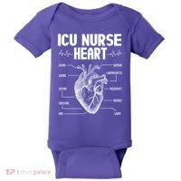 ICU Nurse Heart Baby Bodysuit thumb 0