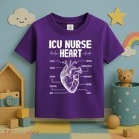 ICU Nurse Heart Toddler T-Shirt thumb 3