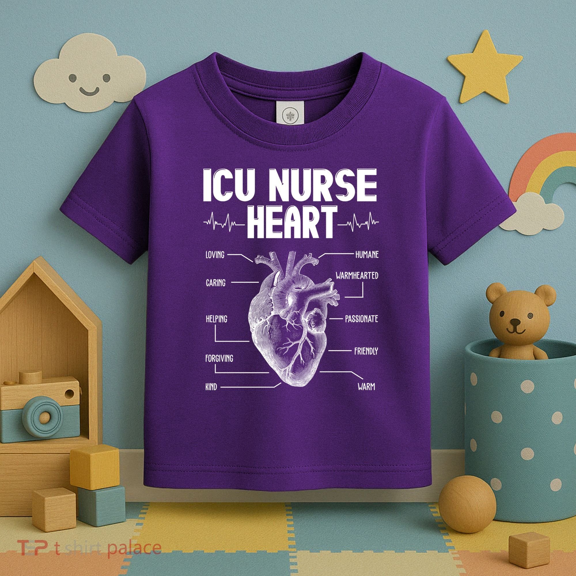 ICU Nurse Heart Toddler T-Shirt