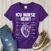 ICU Nurse Heart Women's T-Shirt thumb 3