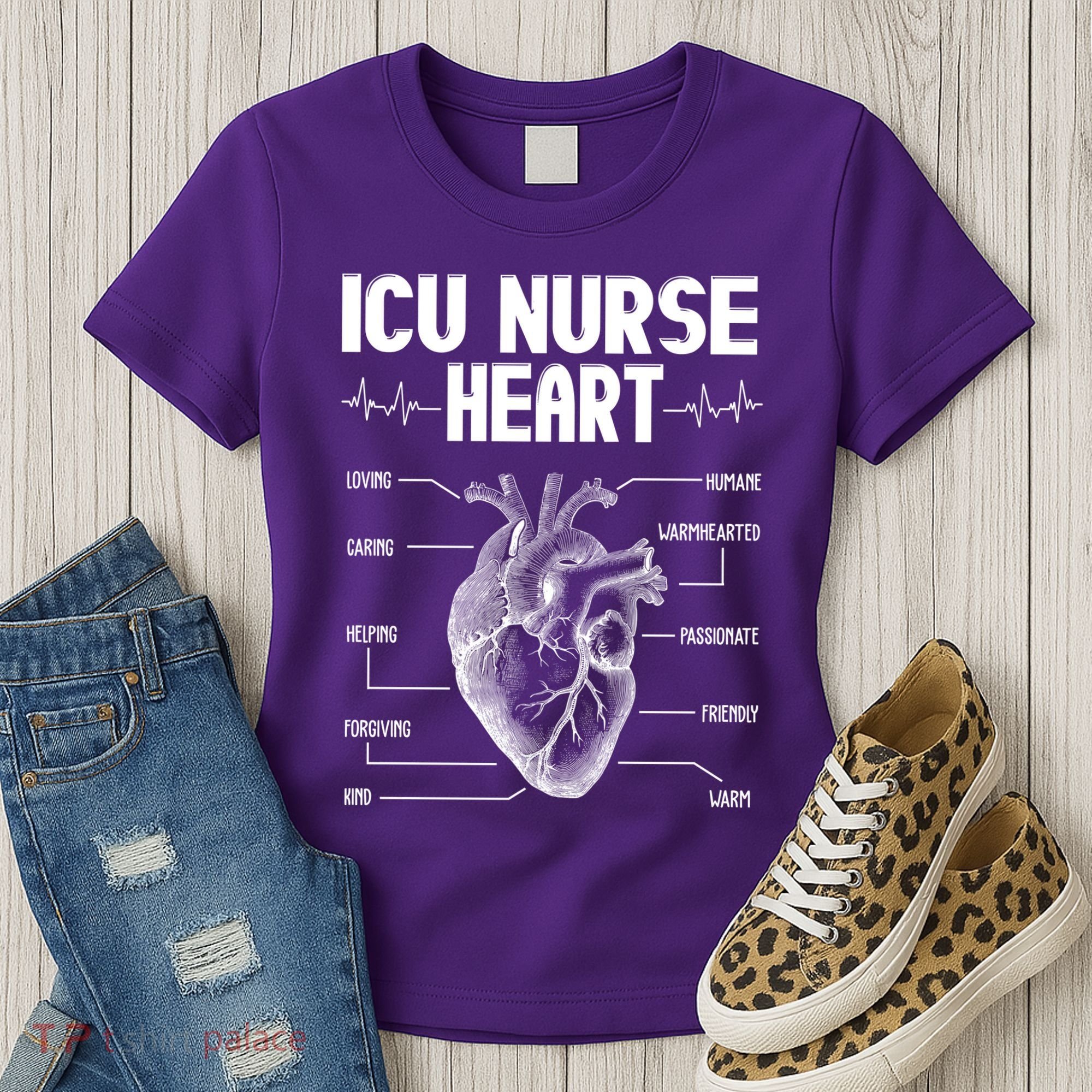 ICU Nurse Heart Women's T-Shirt