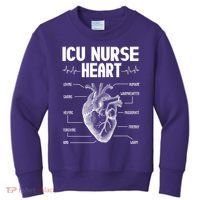 ICU Nurse Heart Kids Sweatshirt thumb 0