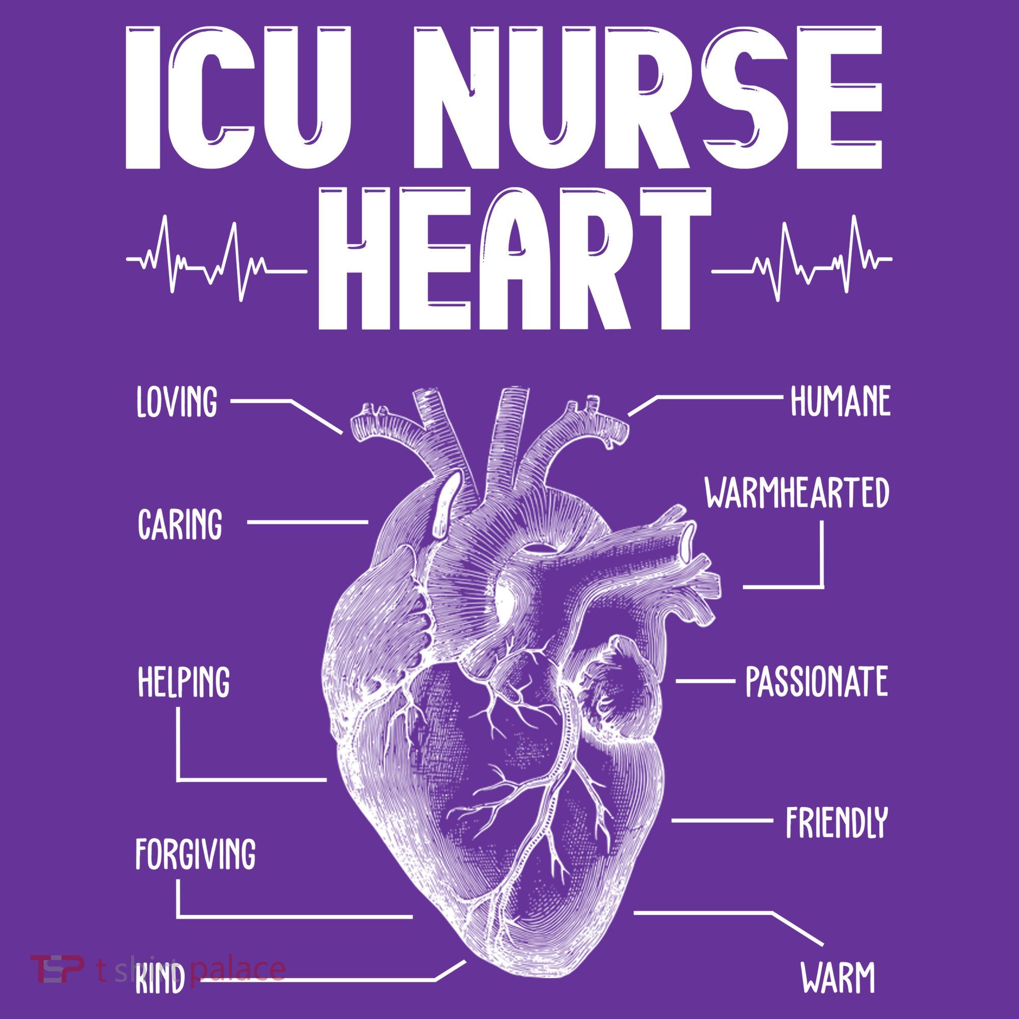 ICU Nurse Heart Kids Sweatshirt