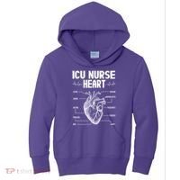ICU Nurse Heart Kids Hoodie thumb 0