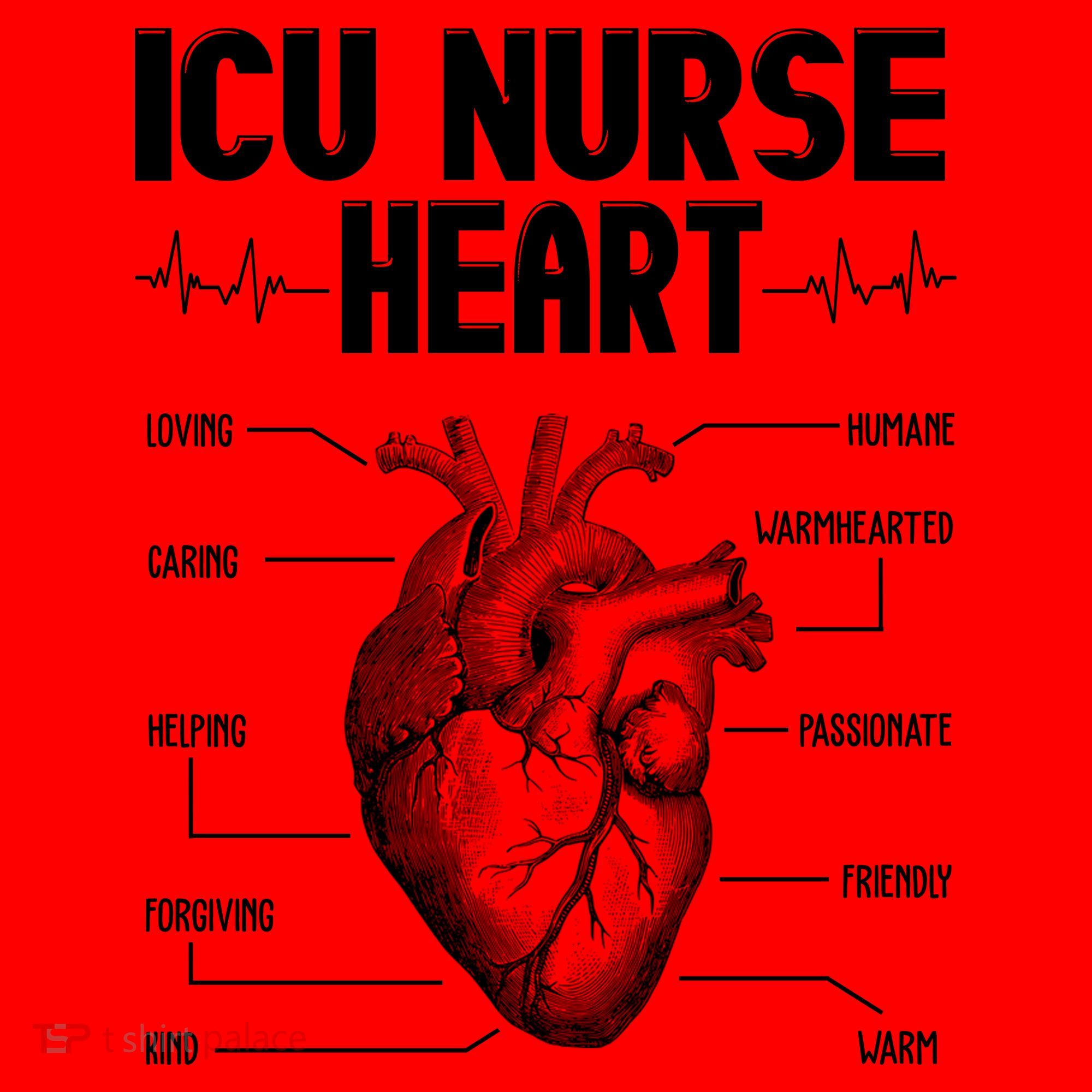 ICU Nurse Heart Santa Hat