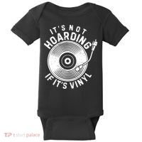 Its Not Hoarding If Its Vinyl Record Lover Collector Baby Bodysuit thumb 0