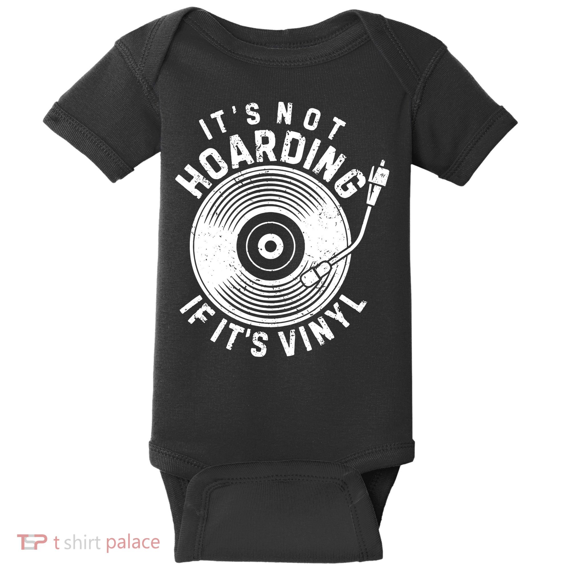 Its Not Hoarding If Its Vinyl Record Lover Collector Baby Bodysuit