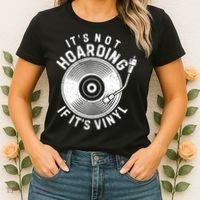Its Not Hoarding If Its Vinyl Record Lover Collector Women's T-Shirt thumb 2
