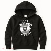 Its Not Hoarding If Its Vinyl Record Lover Collector Kids Hoodie thumb 0