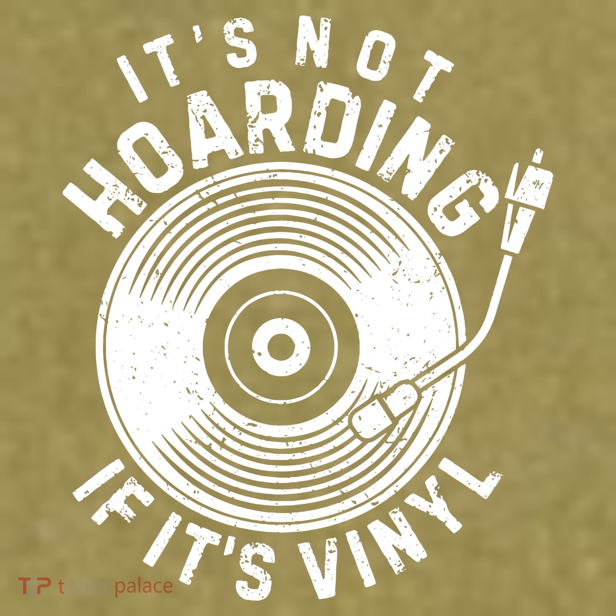 Its Not Hoarding If Its Vinyl Record Lover Collector Garment-Dyed Women's Muscle Tee