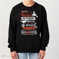 Its Near Halloween Witches Go Riding Festive Women's Sweatshirt thumb 0