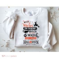 Its Near Halloween Witches Go Riding Festive Sweatshirt thumb 2