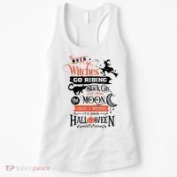 Its Near Halloween Witches Go Riding Festive Women's Tank Top thumb 0