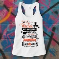 Its Near Halloween Witches Go Riding Festive Women's Tank Top thumb 3