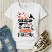 Its Near Halloween Witches Go Riding Festive Women's T-Shirt thumb 3