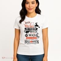 Its Near Halloween Witches Go Riding Festive Women's T-Shirt thumb 4