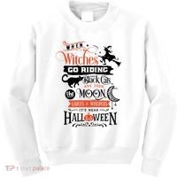Its Near Halloween Witches Go Riding Festive Kids Sweatshirt thumb 0