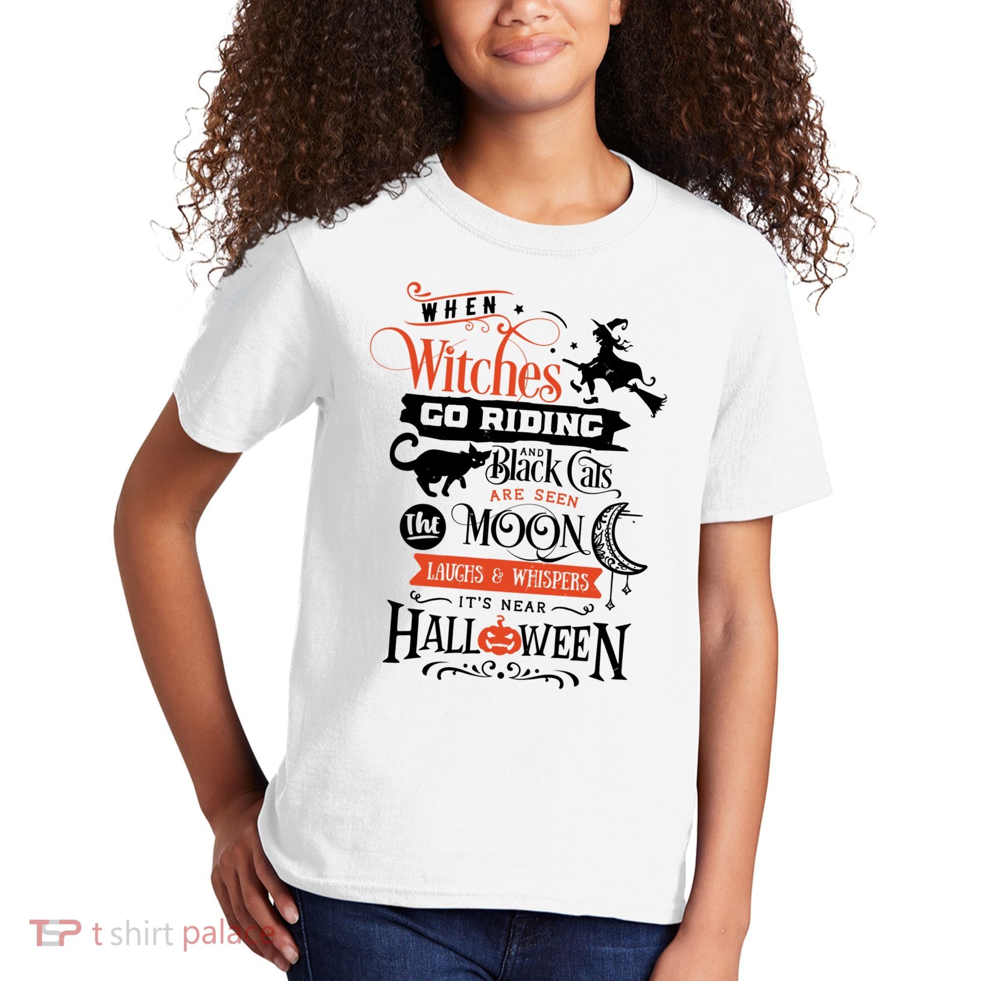 Its Near Halloween Witches Go Riding Festive Kids T-Shirt