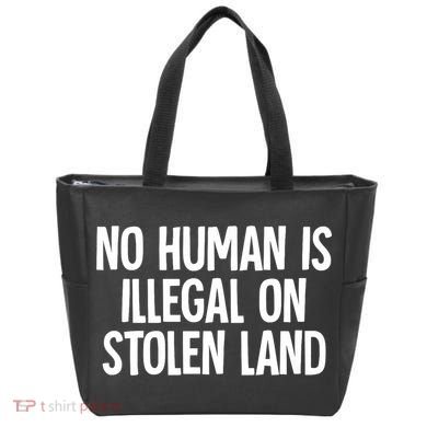Indigenous No Human Is Illegal On Stolen Land Tote Bag