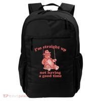 I'm Not Having A Good Time Bear Meme – Funny Bear, Relatable Humor Backpack thumb 0