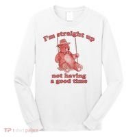 I'm Not Having A Good Time Bear Meme – Funny Bear, Relatable Humor Long Sleeve Shirt thumb 0