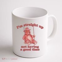 I'm Not Having A Good Time Bear Meme – Funny Bear, Relatable Humor Coffee Mug thumb 1