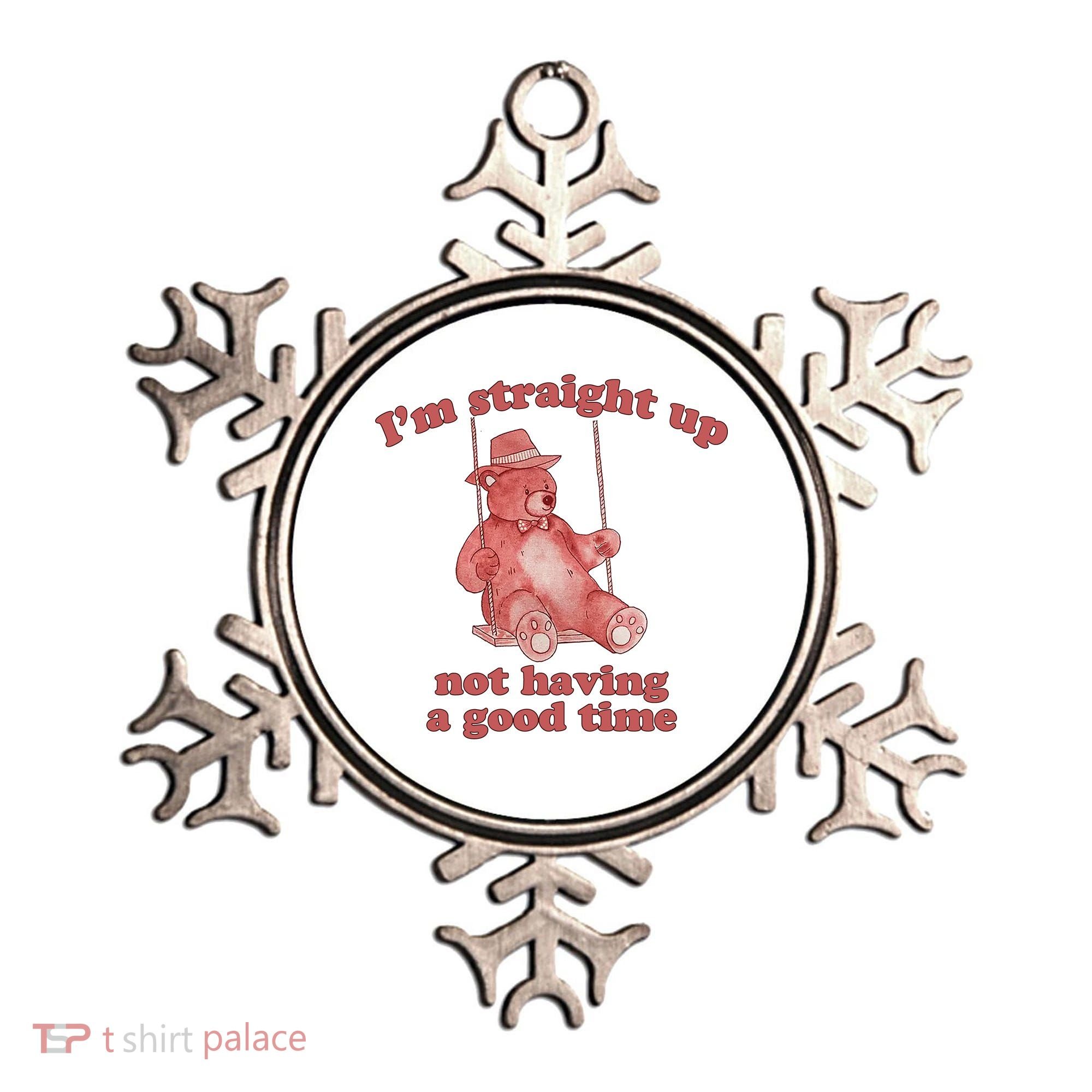 I'm Not Having A Good Time Bear Meme – Funny Bear, Relatable Humor Ornament