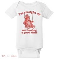 I'm Not Having A Good Time Bear Meme – Funny Bear, Relatable Humor Baby Bodysuit thumb 0