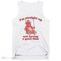 I'm Not Having A Good Time Bear Meme – Funny Bear, Relatable Humor Tank Top thumb 0