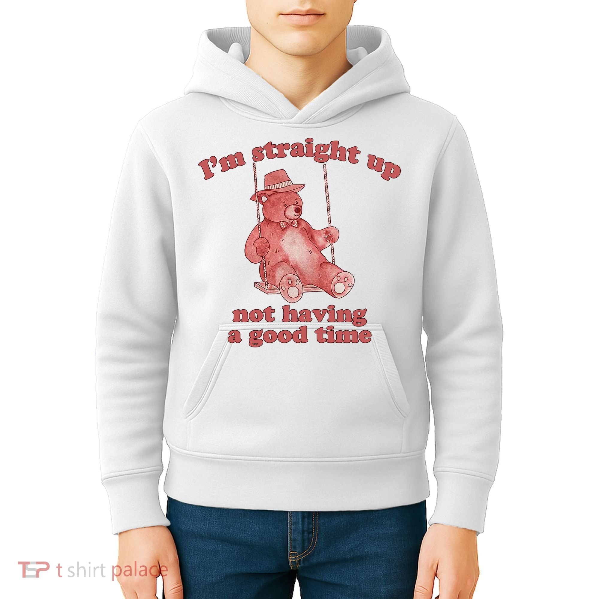 I'm Not Having A Good Time Bear Meme – Funny Bear, Relatable Humor Kids Hoodie