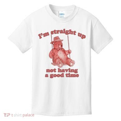 I'm Not Having A Good Time Bear Meme – Funny Bear, Relatable Humor Kids T-Shirt